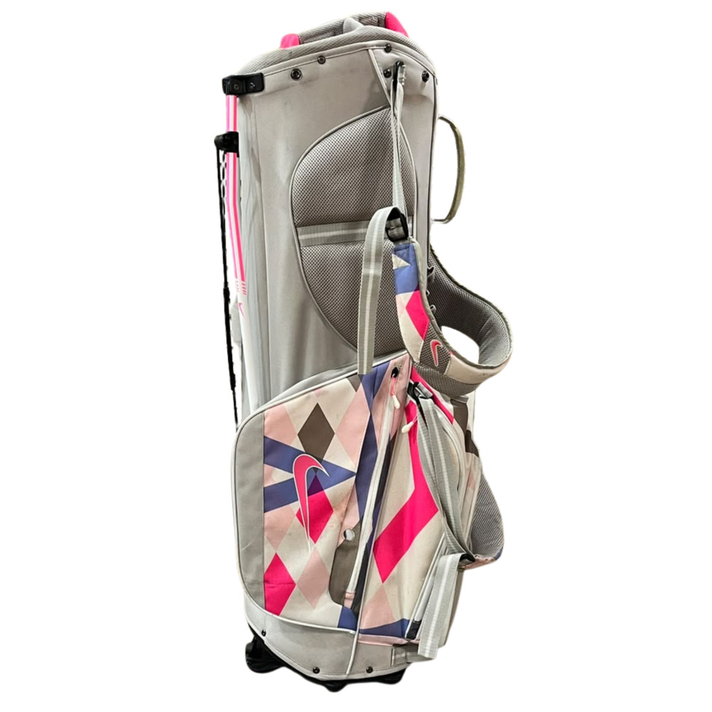 Nike Xtreme Sport IV Women's 8-Way Stand Golf Bag Dual Strap Gray/Pink Rain Hood - Picture 2 of 15